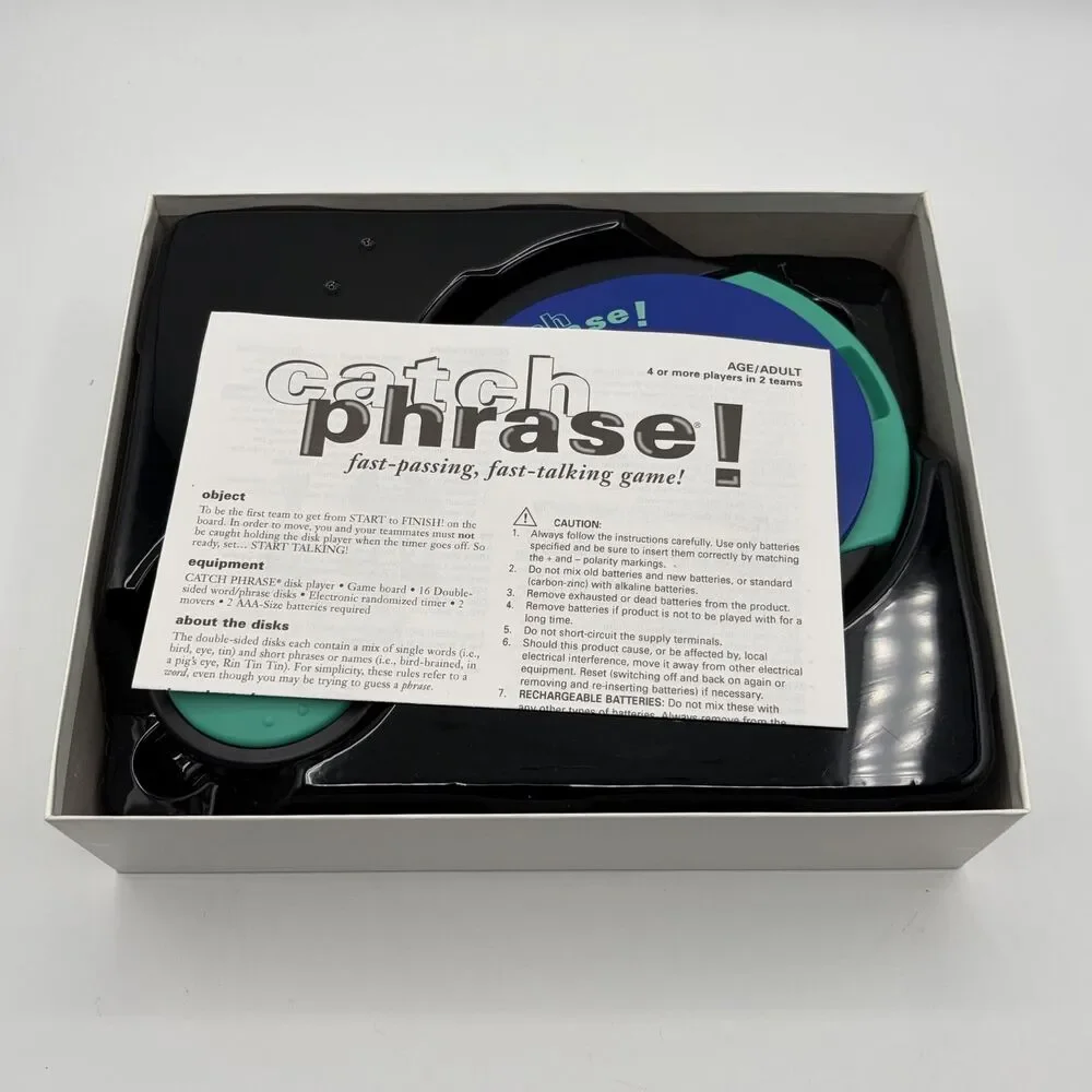 VINTAGE Catch Phrase Game COMPLETE WORKS Parker Brothers 1994 90s Words
